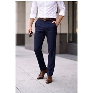 J.Crew Ludlow Dress Pants Mens 34x30 Black Wool Stretch Slim Fit Preppy